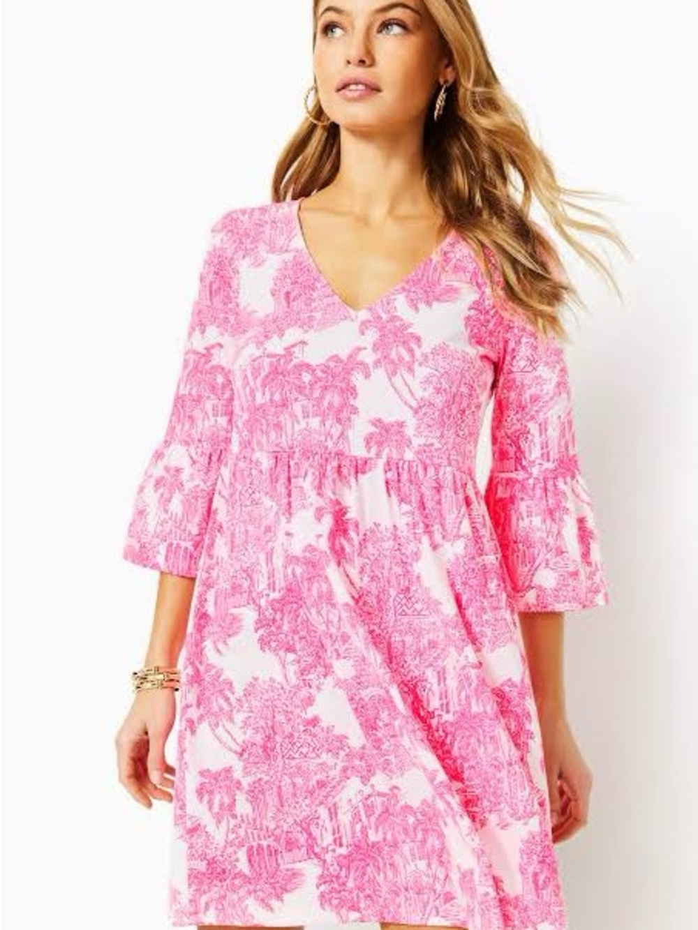 PRICE FIRM Lilly Pulitzer Pink Jannie Dress Size Large